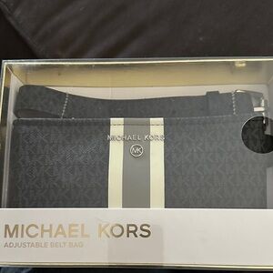 Michael Kors Black and Gold Belt Bag